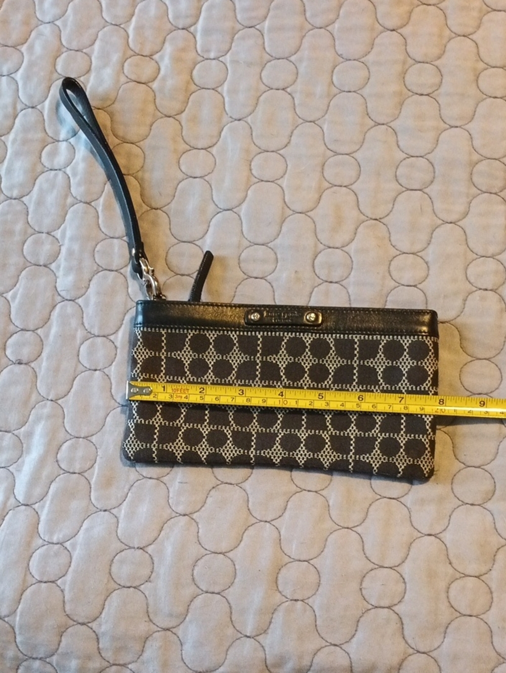 Kate Spade Black and White Wristlet Clutch